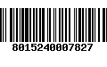 Código de Barras 8015240007827