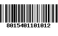 Código de Barras 8015401101012