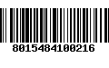 Código de Barras 8015484100216