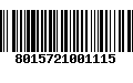 Código de Barras 8015721001115