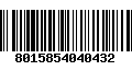 Código de Barras 8015854040432