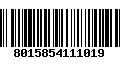 Código de Barras 8015854111019