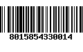 Código de Barras 8015854330014