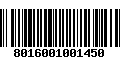 Código de Barras 8016001001450