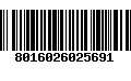 Código de Barras 8016026025691