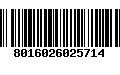 Código de Barras 8016026025714