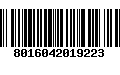 Código de Barras 8016042019223