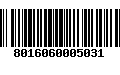 Código de Barras 8016060005031