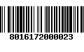 Código de Barras 8016172000023