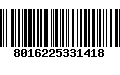 Código de Barras 8016225331418