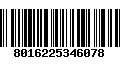 Código de Barras 8016225346078