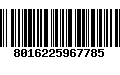 Código de Barras 8016225967785
