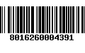 Código de Barras 8016260004391