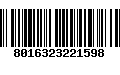 Código de Barras 8016323221598