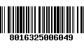 Código de Barras 8016325006049