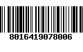Código de Barras 8016419078006