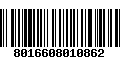 Código de Barras 8016608010862