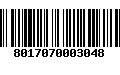 Código de Barras 8017070003048