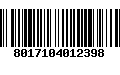 Código de Barras 8017104012398