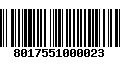 Código de Barras 8017551000023