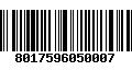 Código de Barras 8017596050007