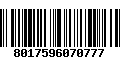 Código de Barras 8017596070777