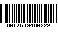 Código de Barras 8017619400222