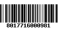 Código de Barras 8017716000981