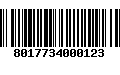 Código de Barras 8017734000123