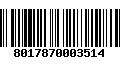 Código de Barras 8017870003514