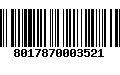 Código de Barras 8017870003521