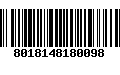 Código de Barras 8018148180098