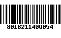 Código de Barras 8018211400054