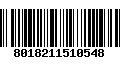 Código de Barras 8018211510548