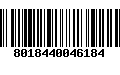 Código de Barras 8018440046184