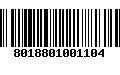 Código de Barras 8018801001104