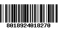 Código de Barras 8018924018270