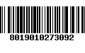 Código de Barras 8019010273092