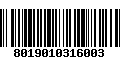 Código de Barras 8019010316003