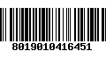 Código de Barras 8019010416451