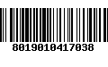 Código de Barras 8019010417038