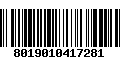 Código de Barras 8019010417281