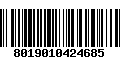 Código de Barras 8019010424685