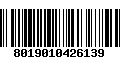 Código de Barras 8019010426139