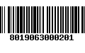 Código de Barras 8019063000201