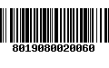 Código de Barras 8019080020060