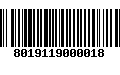 Código de Barras 8019119000018