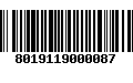 Código de Barras 8019119000087