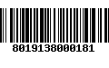 Código de Barras 8019138000181