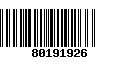 Código de Barras 80191926